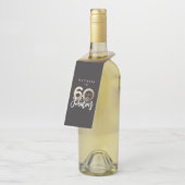 60 en geweldig bedankt voor je moderne verjaardags flessenhanger (Schuin)