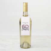 60 en geweldig bedankt voor je moderne verjaardags flessenhanger (Op fles)