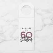 60 en geweldig bedankt voor je moderne verjaardags flessenhanger (Voorkant)