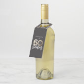 60 en geweldig bedankt voor je moderne verjaardags flessenhanger (Schuin)