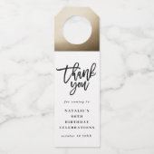 60 en geweldig bedankt voor je moderne verjaardags flessenhanger (Achterkant)