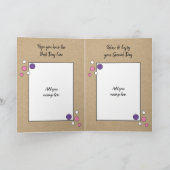 60 en geweldig roze paars 60e verjaardag kaart (Binnen)