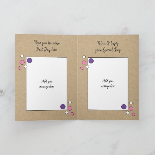 60 en geweldig roze paars 60e verjaardag kaart (Binnen)