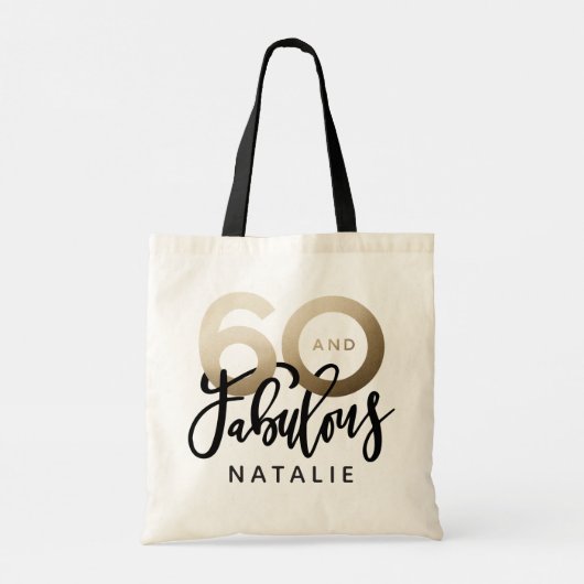 60 en geweldige verjaardagscadeautjes voor een fee tote bag (Achterkant)