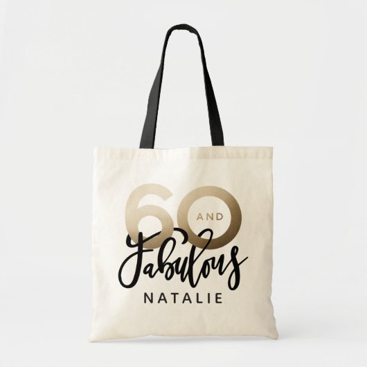60 en geweldige verjaardagscadeautjes voor een fee tote bag (Voorkant)