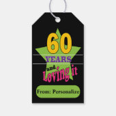 60 en Loving It Cadeaulabel (Achterkant)