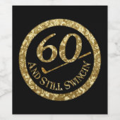 60 en nog steeds in het zand wijn etiket (Enkel label)