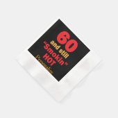 60 en nog steeds rokin Hot | 60e verjaardag Servet (Hoek)