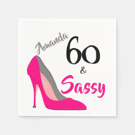 60 en Sassy 60e verjaardag Servet