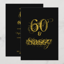 60 en Sassy 60ste verjaardagsfeestje Zwart en Goud