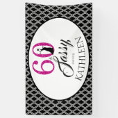 60 en Sassy Aangepaste 60e verjaardag Spandoek (Verticaal)