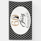 60 en Sassy Custom 60ste verjaardag Spandoek (Verticaal)