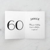 60 en Sassy Eenvoudige Stijl Aangepaste Kleur A04 Kaart (Binnen)