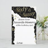 60 en sassy favoriete herinnering van de verjaarda (Staand voorkant)