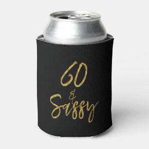 60 en Sassy Goudfolie Verjaardag Koelbox Blikjeskoeler