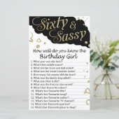 60 en sassy Hoe goed ken je de verjaardag? (Staand voorkant)