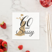 60 en Sassy Verjaardagsfeestje Servet (Insitu)