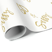 60 en Sassy wit en goud inpakpapier (Rol Hoek)