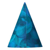 60 en Sensationeel Elegant Ocean Blue Birthday Feesthoedjes (Achterkant)