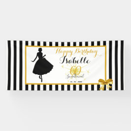 60- en SENSATIONELE 60ste verjaardag - Zwarte/Gold Spandoek