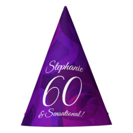 60 en sensationele legante Paarse verjaardag Feesthoedjes
