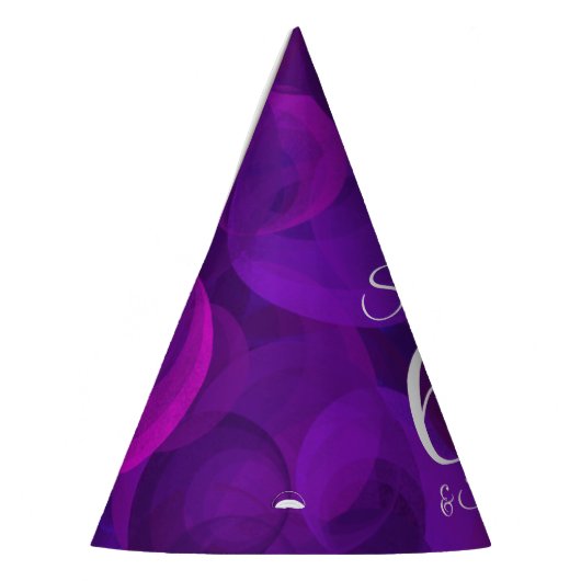 60 en sensationele legante Paarse verjaardag Feesthoedjes (Links)