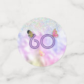 60 en spectaculaire glitter Birthday Confetti (Kleine voorkant)