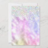 60 en spectaculaire Glittery Butterflies Party Kaart (Achterkant)