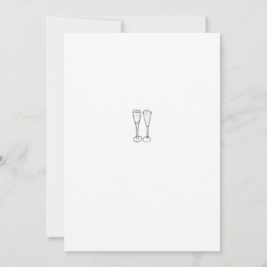 60 en sprankelende hand getekend zwart en wit kaart (Achterkant)