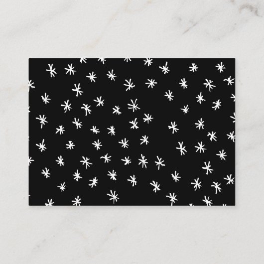 60 en sprankelende hand getekend zwart en wit plaatskaartje (Achterkant)