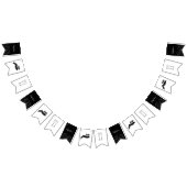 60 en sprankelende hand getekend zwart en wit vlaggetjes (Alle)