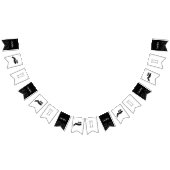 60 en sprankelende hand getekend zwart en wit vlaggetjes (Alle)