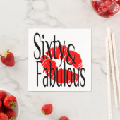 60 en vloeibaar met hot-Red Lips Servet (Insitu)