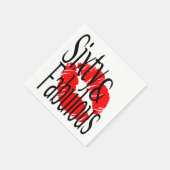 60 en vloeibaar met hot-Red Lips Servet (Hoek)