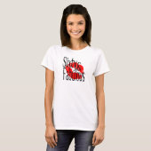 60 en vloeibaar met hot-Red Lips T-shirt (Voorkant volledig)