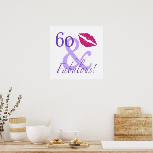 60 en vloeisel poster (Keuken)