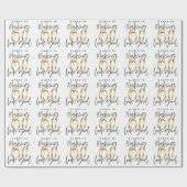 60 er goed uitzien gouden verjaardagscadeau wrap cadeaupapier (Vlak)