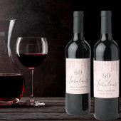 60 fabelachtige verjaardagsfeestjes roos gouden zw wijn etiket