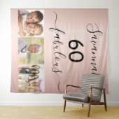 60 fabuleus verjaardag foto surprise party roze go wandkleed (In Situ (horizontaal))