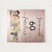 60 fabuleus verjaardag foto surprise party roze go wandkleed (Voorkant (horizontaal))