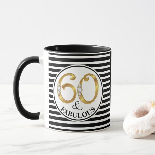 60 & Fabulous Birthday Cup/Mok Mok (Met donut)