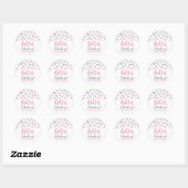 60 & Fabulous Birthday Silver Pink Confetti Ronde Sticker (Vel)