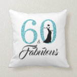 60 Fabulous Blue Glitter 60th Birthday Party Gift Kussen<br><div class="desc">Het vieren van het draaien van 60 in stijl met deze elegante 60ste kussen van het verjaardagsgeschenk. De woorden 60 en fabelachtig in turkooisblauw glitter en zwart worden geplaatst met moderne typografie. Perfecte 60e verjaardagsgeschenkussen voor de geweldige 60-jarige. Neem contact met ons op via onze winkel als je hulp of...</div>