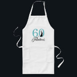 60 Fabulous Blue Glitter 60th Birthday Party Gift Lang Schort<br><div class="desc">Viel je 60 in stijl met dit elegante 60ste verjaardagscadeaupron. De woorden 60 en fabelachtig in turkooisblauw glitter en zwart worden geplaatst met moderne typografie. Perfect geschenk voor het 60ste verjaardagsfeest voor de geweldige 60-jarige. Neem contact met ons op via onze winkel als je hulp of overeenkomende producten nodig hebt....</div>