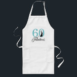 60 Fabulous Blue Glitter 60th Birthday Party Gift Lang Schort<br><div class="desc">Viel je 60 in stijl met dit elegante 60ste verjaardagscadeaupron. De woorden 60 en fabelachtig in turkooisblauw glitter en zwart worden geplaatst met moderne typografie. Perfect geschenk voor het 60ste verjaardagsfeest voor de geweldige 60-jarige. Neem contact met ons op via onze winkel als je hulp of overeenkomende producten nodig hebt....</div>