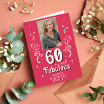 60 & Fabulous Foliage Magent 60th Birthday Foto Kaart<br><div class="desc">60 en Fabulous Foliage Magenta 60th Birthday Photo Card. 60 en fabelachtige tekst in trendy wit manuscript met een naam en witte blad op een levendige magenta achtergrond. Pas het aan met je foto,  jouw naam en leeftijd. Voeg jouw tekst in de kaart toe of verwijder deze.</div>