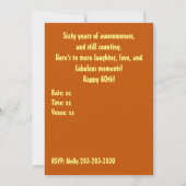 60 & Fabulous Funny Fun & Whimsical Foto Verjaarda Kaart (Achterkant)