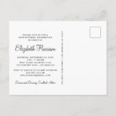 60 Fabulous Glitter Roos Gold Birthday Party Uitnodiging Briefkaart (Achterkant)