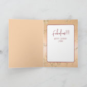 60 Fabulous Glitter Sparkle Wine 60ste verjaardag Kaart (Binnen)