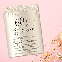 60 Fabulous Gold Glitter Birthday Party